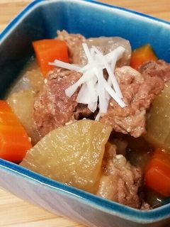 圧力鍋で♪牛スジの煮込み 味噌ver-レシピのメイン写真