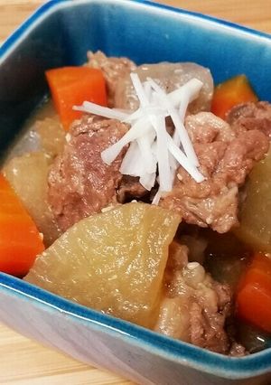 圧力鍋で♪牛スジの煮込み 味噌ver-レシピのメイン写真