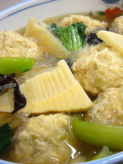 Wたけのこ☆鶏団子と春雨のスープ煮-レシピのメイン写真