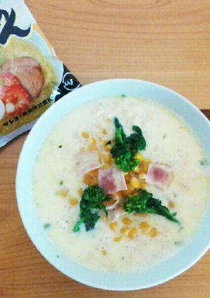 コーンポタージュ風塩ラーメン♪-レシピのメイン写真