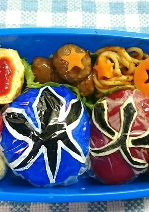シンケンジャー キャラ弁 (ヨード制限)-レシピのメイン写真