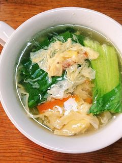 あったか!チンゲン菜の卵スープ-レシピのメイン写真