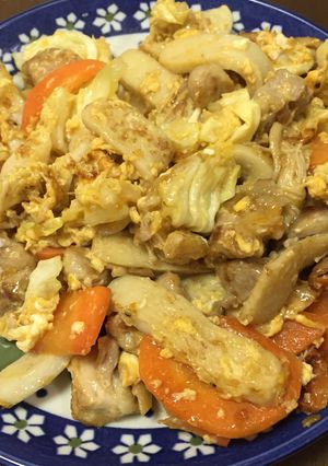お雑煮材料あまりもん炒め-レシピのメイン写真