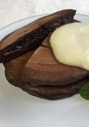 おもちパンケーキ　ココアチョコ-レシピのメイン写真