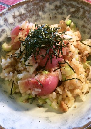 炊飯器で☆雑穀米とカブの和風健康リゾット-レシピのメイン写真