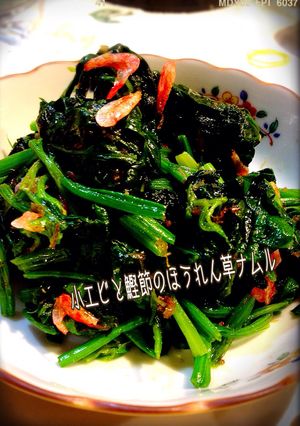 簡単♡小エビと鰹節のほうれん草ナムル♪-レシピのメイン写真