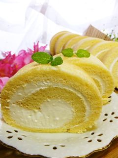 米粉のふわっとロールケーキ。:+*.゜-レシピのメイン写真