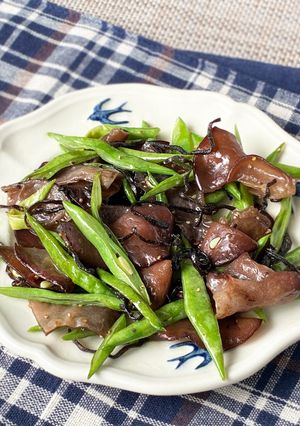 お弁当♪モロッコいんげんと生きくらげの塩昆布炒め-レシピのメイン写真