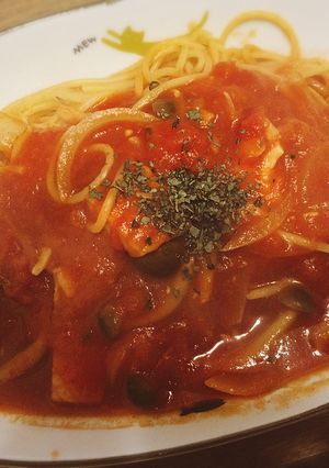 簡単★寒い日の魚介とキノコのスープパスタ-レシピのメイン写真