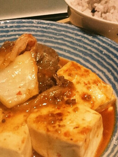 コストコのプルコギビーフでキムチ肉豆腐-レシピのメイン写真
