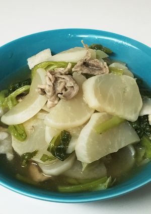 簡単和食☆カブと豚コマの煮物-レシピのメイン写真