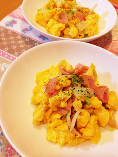 簡単一品♡白菜とハムと卵の炒め物-レシピのメイン写真