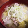 しゃっきりネギのせ☆豚&白菜のシンプル鍋