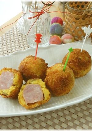 ノンメタポークソーセージおさつコロッケ♪-レシピのメイン写真