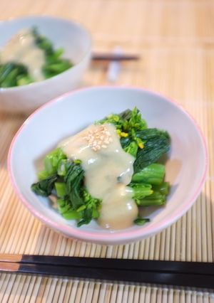 アスパラ菜のからし酢味噌和え-レシピのメイン写真