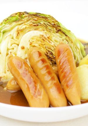 ウインナーと焼キャベツのカレースープ-レシピのメイン写真