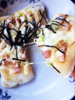 お餅のシンプル和風ピザ-レシピのメイン写真
