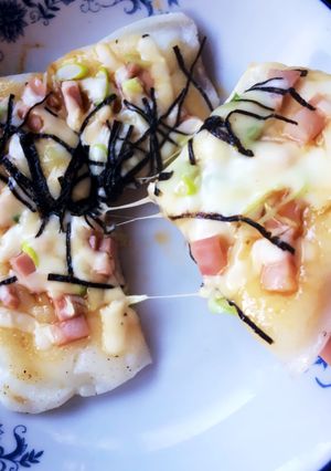 お餅のシンプル和風ピザ-レシピのメイン写真