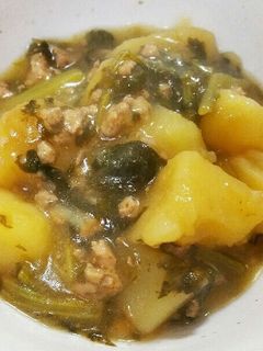 じゃがいもと小松菜のひき肉あんかけ-レシピのメイン写真