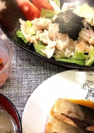 しっとり胸肉と韓国のり塩ダレサラダ-レシピのメイン写真
