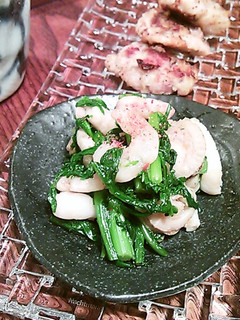 春菊とシーフード和え-レシピのメイン写真