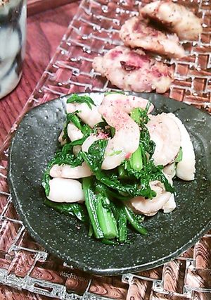 春菊とシーフード和え-レシピのメイン写真