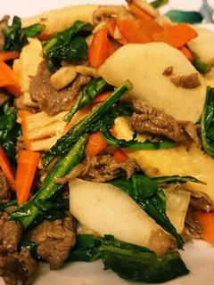 蕪と筍の牛肉中華炒め-レシピのメイン写真