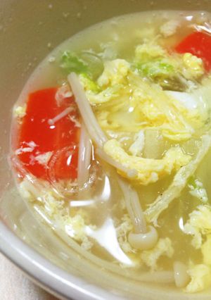 白菜春雨スープ-レシピのメイン写真