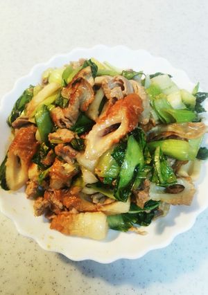 豚肉とチンゲン菜の塩麹炒め-レシピのメイン写真