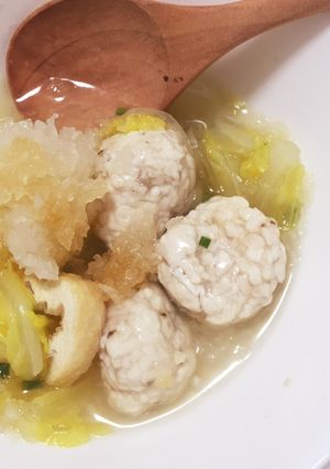 鶏団子と白菜大根の生姜スープ-レシピのメイン写真