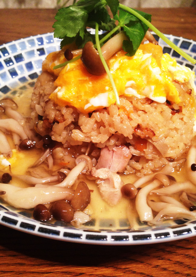 鶏めしの餡かけ和風オムライス-レシピのメイン写真