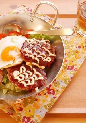 レンコンバーグのロコモコ丼-レシピのメイン写真