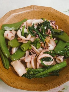 迎春!ヤリイカの旬野菜炒め-レシピのメイン写真