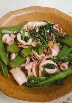 迎春！ヤリイカの旬野菜炒め-レシピのメイン写真