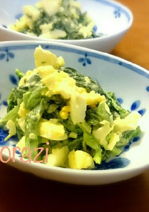 ほうれん草とゆで玉子のサラダ-レシピのメイン写真