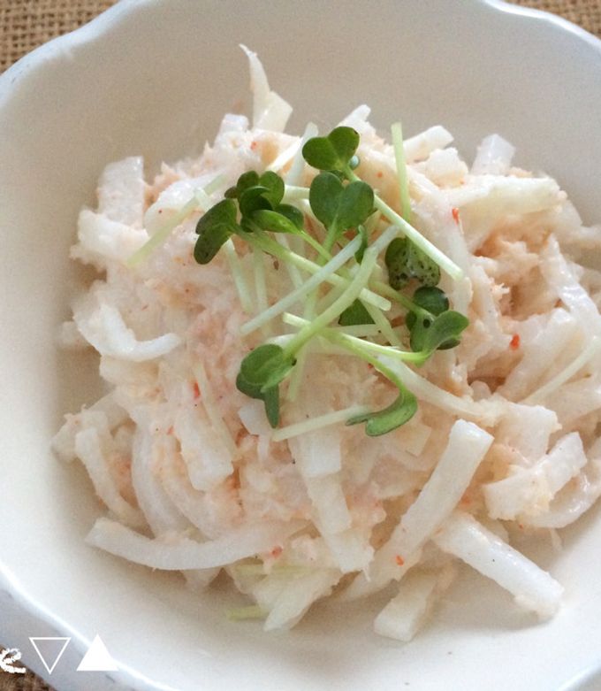 大根とカニのサラダ by マリネ▽△ 【クックパッド】 簡単おいしい