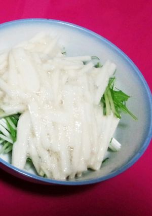 長芋と水菜の簡単サラダ-レシピのメイン写真