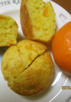 100カロリー　みかんピールカップケーキ-レシピのメイン写真