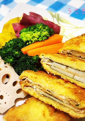 豚肉と蓮根のごま味噌ミルフィーユカツ-レシピのメイン写真