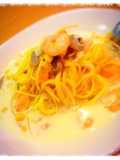 懐かし＊海老とコーンのチーズスープパスタ