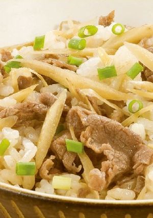 牛肉とごぼうの混ぜご飯-レシピのメイン写真