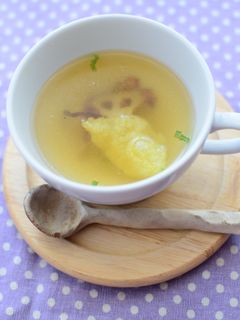 ほっこり蓮根とお餅のスープ-レシピのメイン写真