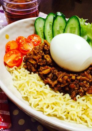 サッポロ一番でジャージャー麺風-レシピのメイン写真