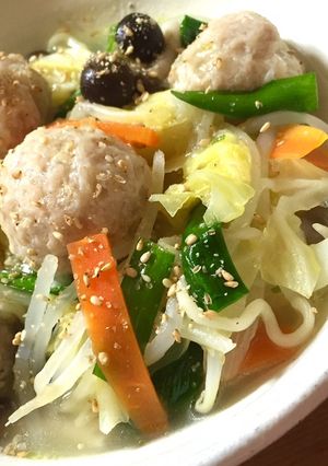 鶏団子 塩ちゃんこラーメン-レシピのメイン写真
