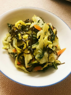 白菜と春菊の塩昆布和え-レシピのメイン写真
