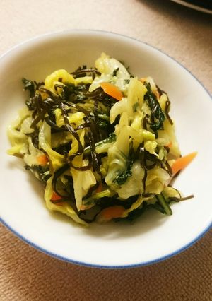白菜と春菊の塩昆布和え-レシピのメイン写真
