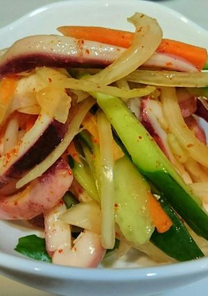 韓国風☆イカの野菜合え-レシピのメイン写真