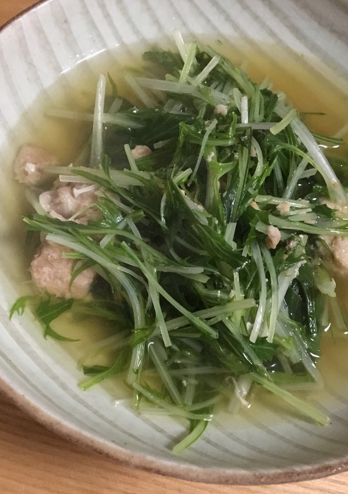 大量消費！水菜と鮭缶の煮込み-レシピのメイン写真