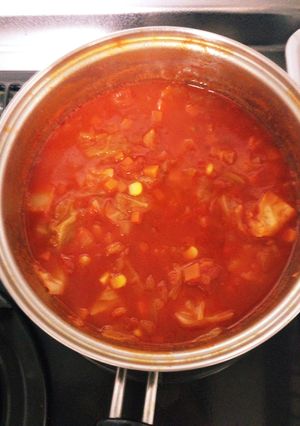 からだ喜ぶ野菜たっぷりトマトスープ♪-レシピのメイン写真