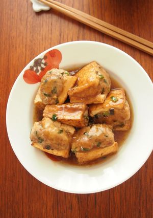 厚揚げの肉詰め　出汁の効いたとろ～りあん-レシピのメイン写真